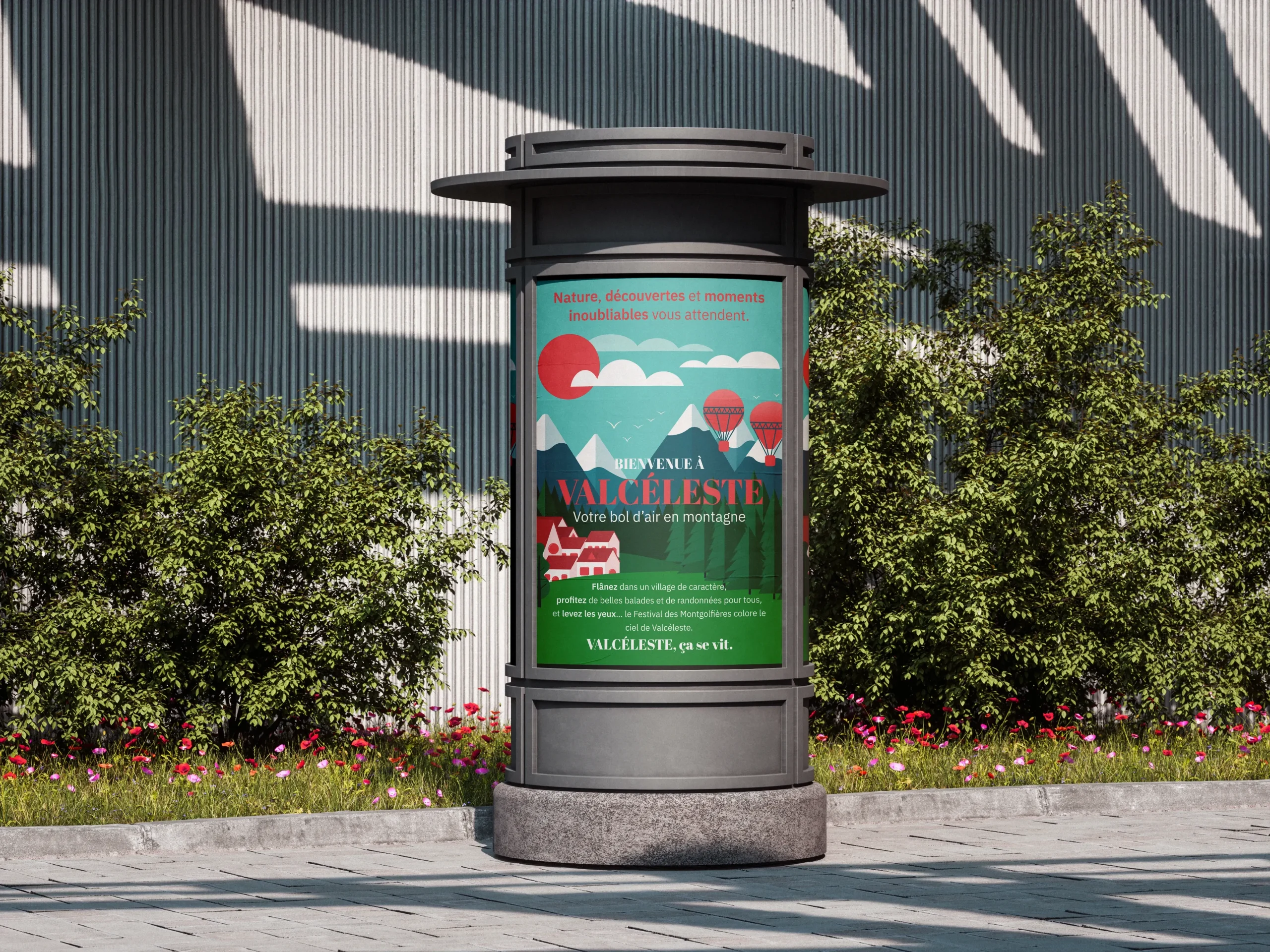 Illustration VALCELESTE - Affiche publicitaire