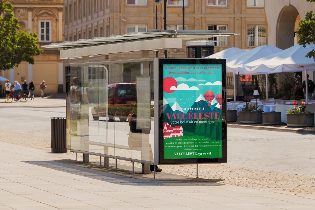 Illustration VALCELESTE - Arret de bus